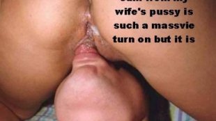 captioned mature cuckold cleanup porn pictures