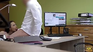 This is a POV video of Kristy, an office girl who tries anal sex on her desk.