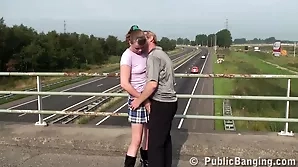 Public high-risk sex on the highway in great quality video