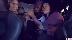 Aria Haze’s unscripted scene in the backseat during street racing in North America