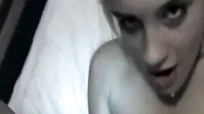 A small blonde European girl gets hardcore anal sex while being in the doggy style position.